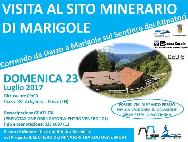 correndo sul sentiero dei minatori - volantino