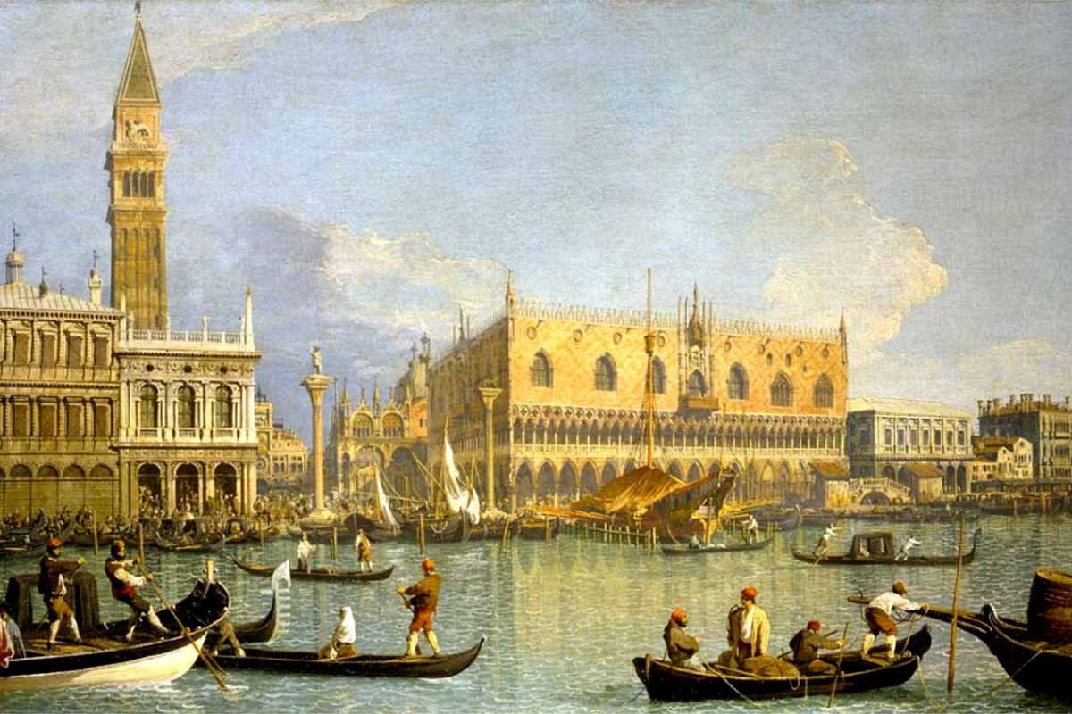 Canaletto Il molo, palazzo dicale e il campanile di san Marco
