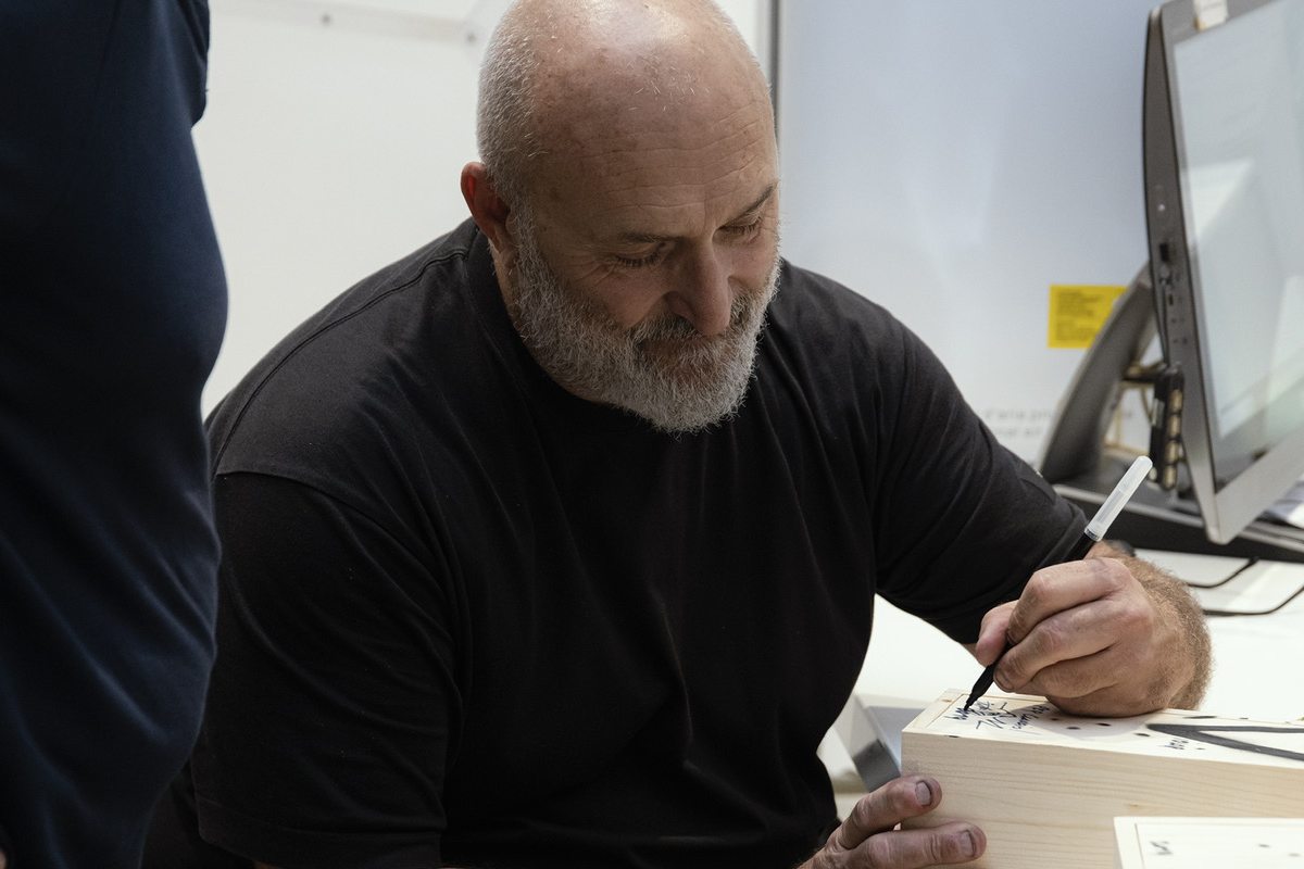 L'artista Stefano Bombardieri.